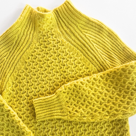 Anthropologie BIA Mock Neck Tunic Sweater — Chartreuse / Lime — XS (EUC) - Picture 1 of 8